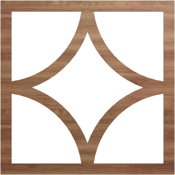 Ekena Millwork Statesman Wood Fretwork Pierced Ceiling Medallion, Walnut, 32"OD x 20 1/2"ID x 3/8"T CMWP32X32X0375STWA - main